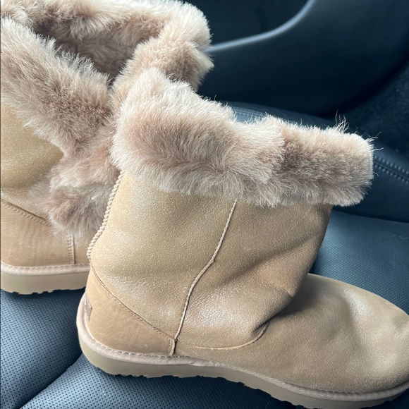 UGG Classic Fluff Pin Mini Boot, Antique Pearl - Picture 11 of 11